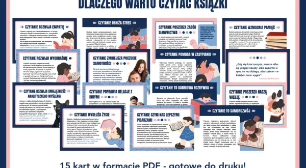 Dlaczego czytanie jest ważne? Rozwija empatię, obniża stres, poszerza słownictwo, wzmacnia pamięć i pomaga w zasypianiu. To darmowa rozrywka i samorozwój.