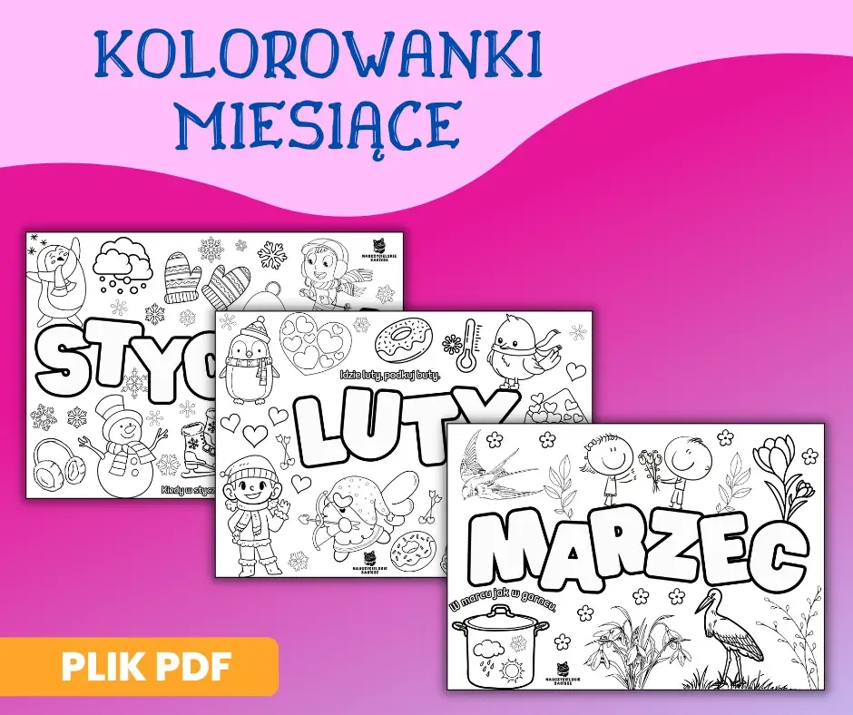 Kolorowanka baśń o 12 miesiącach – edukacyjne materiały dla dzieci
