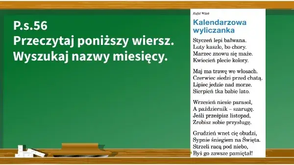 Zdjęcie Kalendarzowa wyliczanka wiersz: jak nauczyć dzieci miesięcy w zabawny sposób