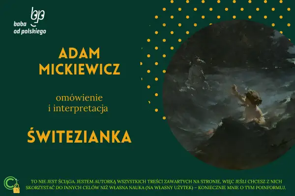 Czy świtezianka to ballada? Omówienie i interpretacja dzieła Adama Mickiewicza. Obraz przedstawia mityczną postać w mrocznych falach.