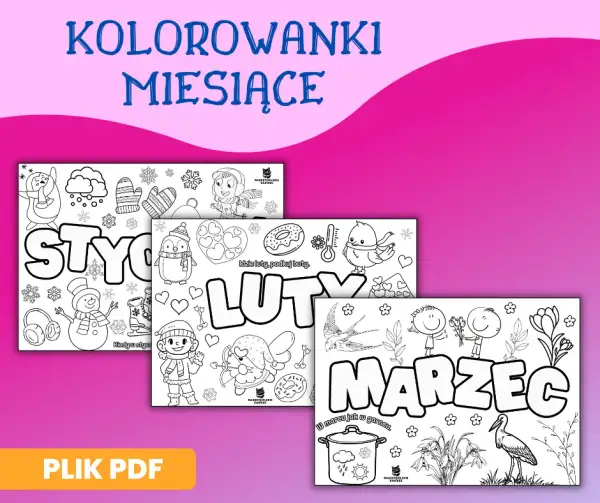 Kolorowanka baśń o 12 miesiącach – edukacyjne materiały dla dzieci